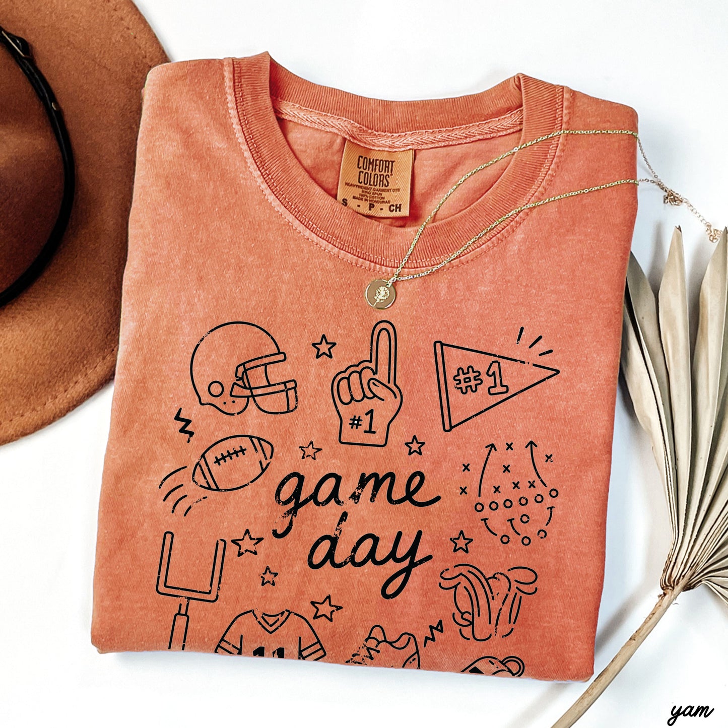 Football Game Day Doodle Tee *16 Colors (S-3X) Chloe Vs Tank The Boutique