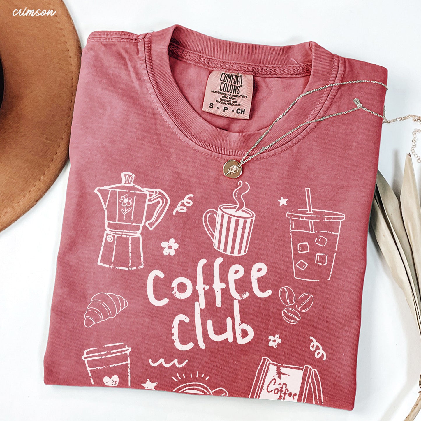 Coffee Club Doodle Tee *16 Colors (S-3X) SC Chloe Vs Tank The Boutique