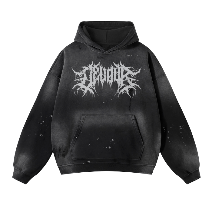 Devour Grunge Cerberus Distressed Hoodie Goth Cloth Co.