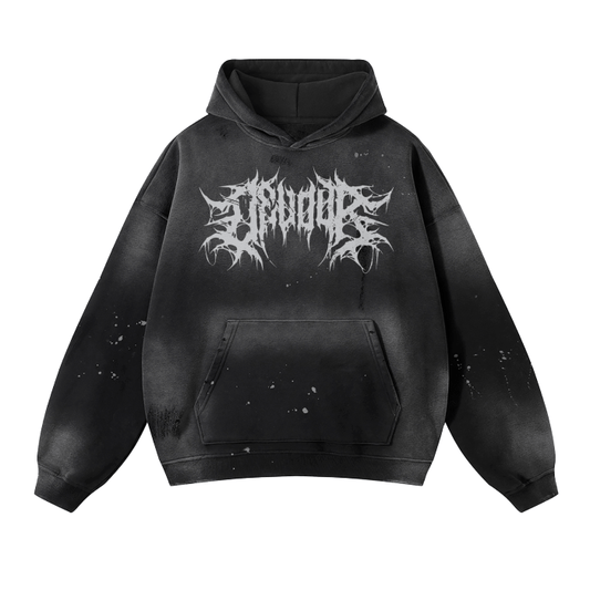 Devour Grunge Cerberus Distressed Hoodie Goth Cloth Co.