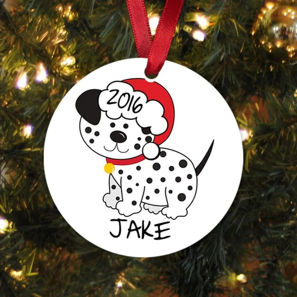 Dog Christmas Ornament - Dalmation Dog - New Dog Gift - Black & White Dog Christmas Ornament Joyful Moose