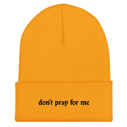 Don't Pray For Me Goth Knit Beanie Goth Cloth Co.