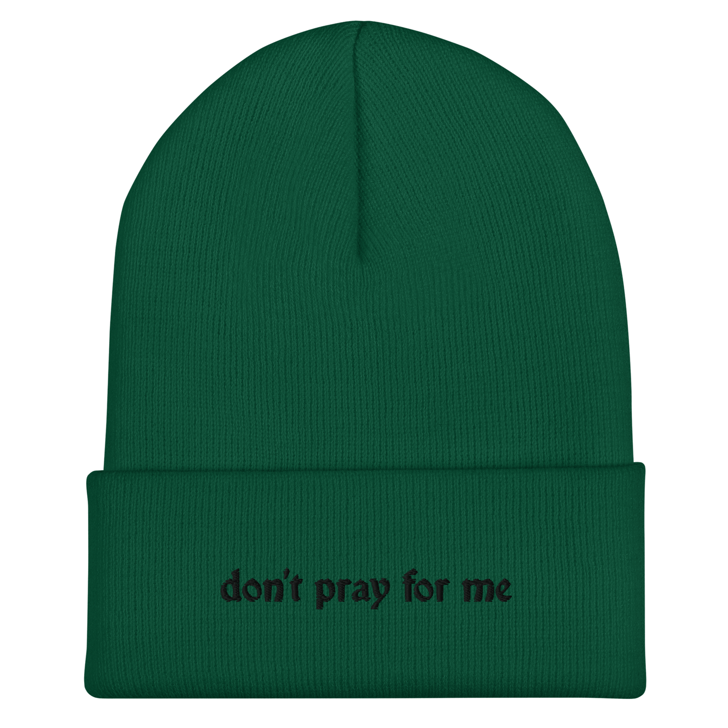 Don't Pray For Me Goth Knit Beanie Goth Cloth Co.