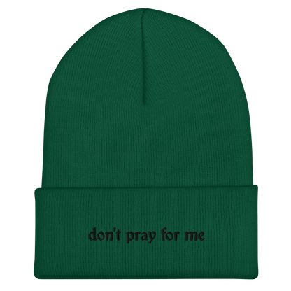 Don't Pray For Me Goth Knit Beanie Goth Cloth Co.