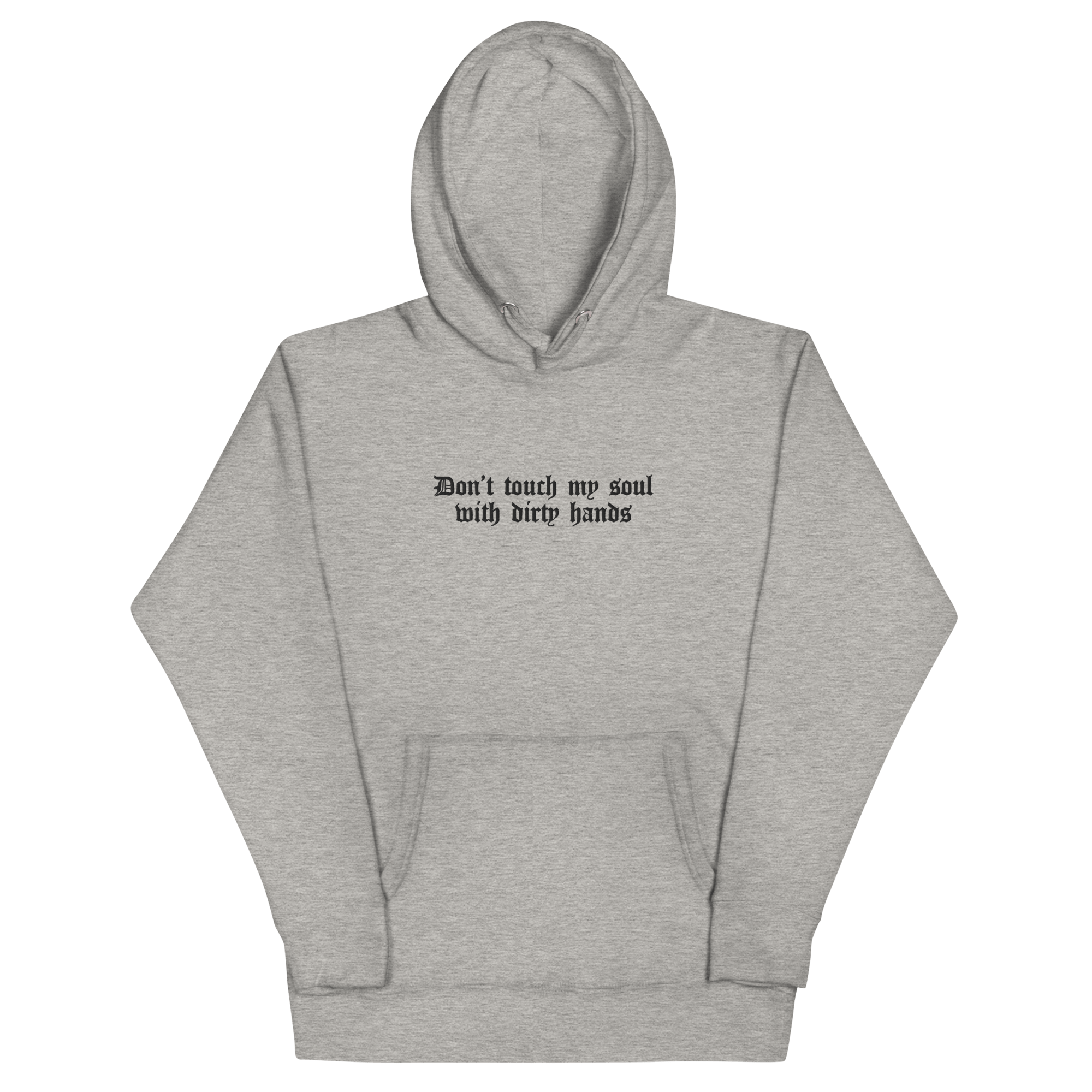 Don't Touch My Soul Embroidered Hoodie Goth Cloth Co.