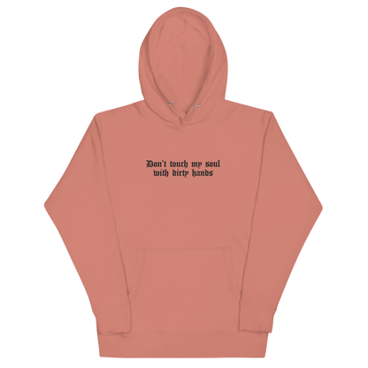 Don't Touch My Soul Embroidered Hoodie Goth Cloth Co.