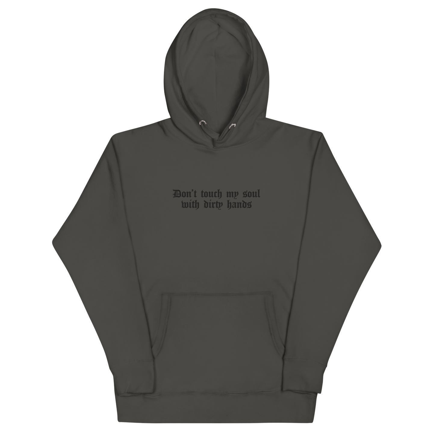 Don't Touch My Soul Embroidered Hoodie Goth Cloth Co.
