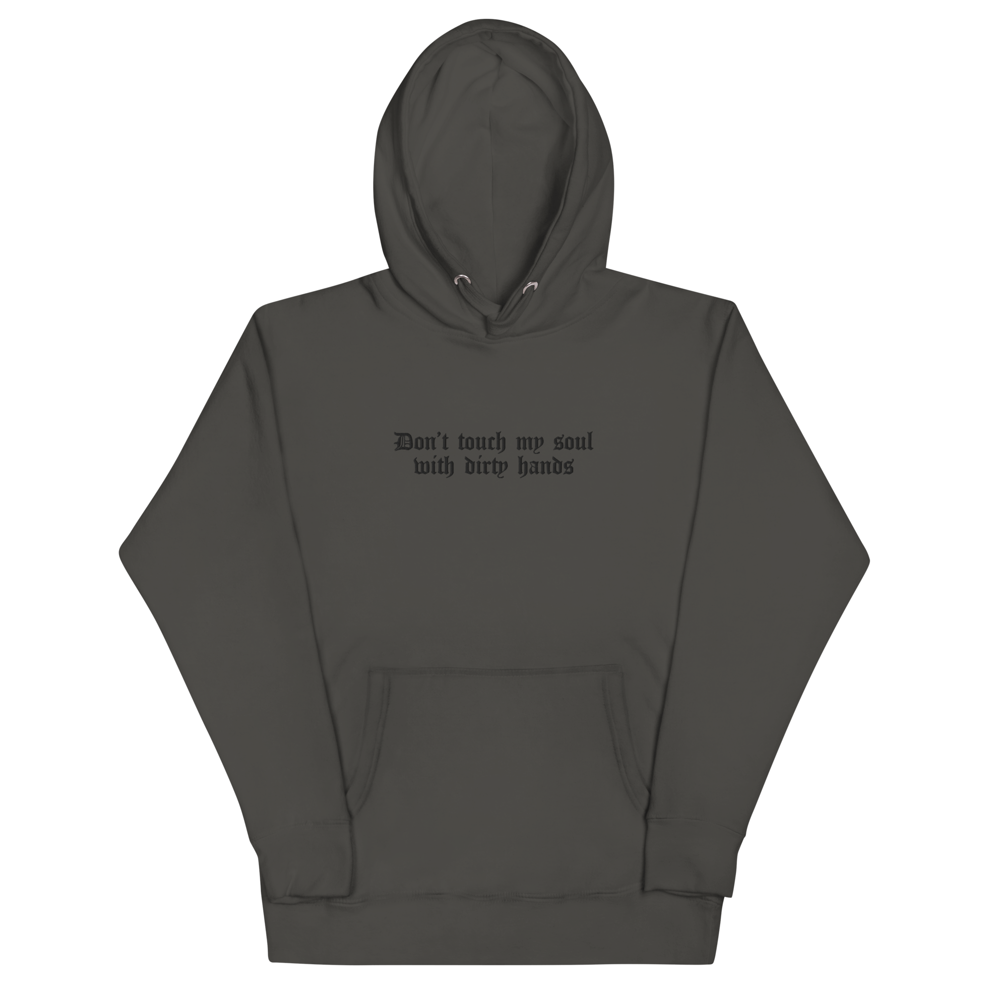 Don't Touch My Soul Embroidered Hoodie Goth Cloth Co.
