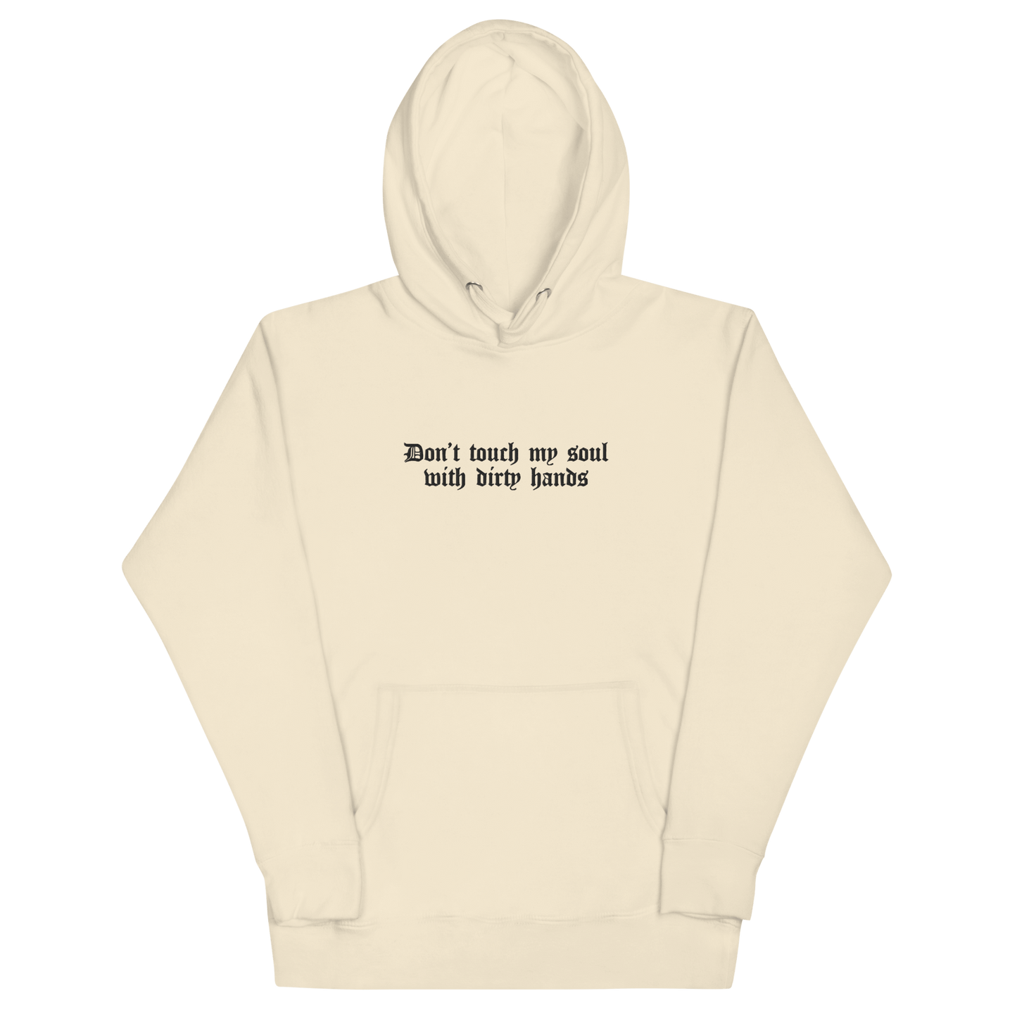 Don't Touch My Soul Embroidered Hoodie Goth Cloth Co.