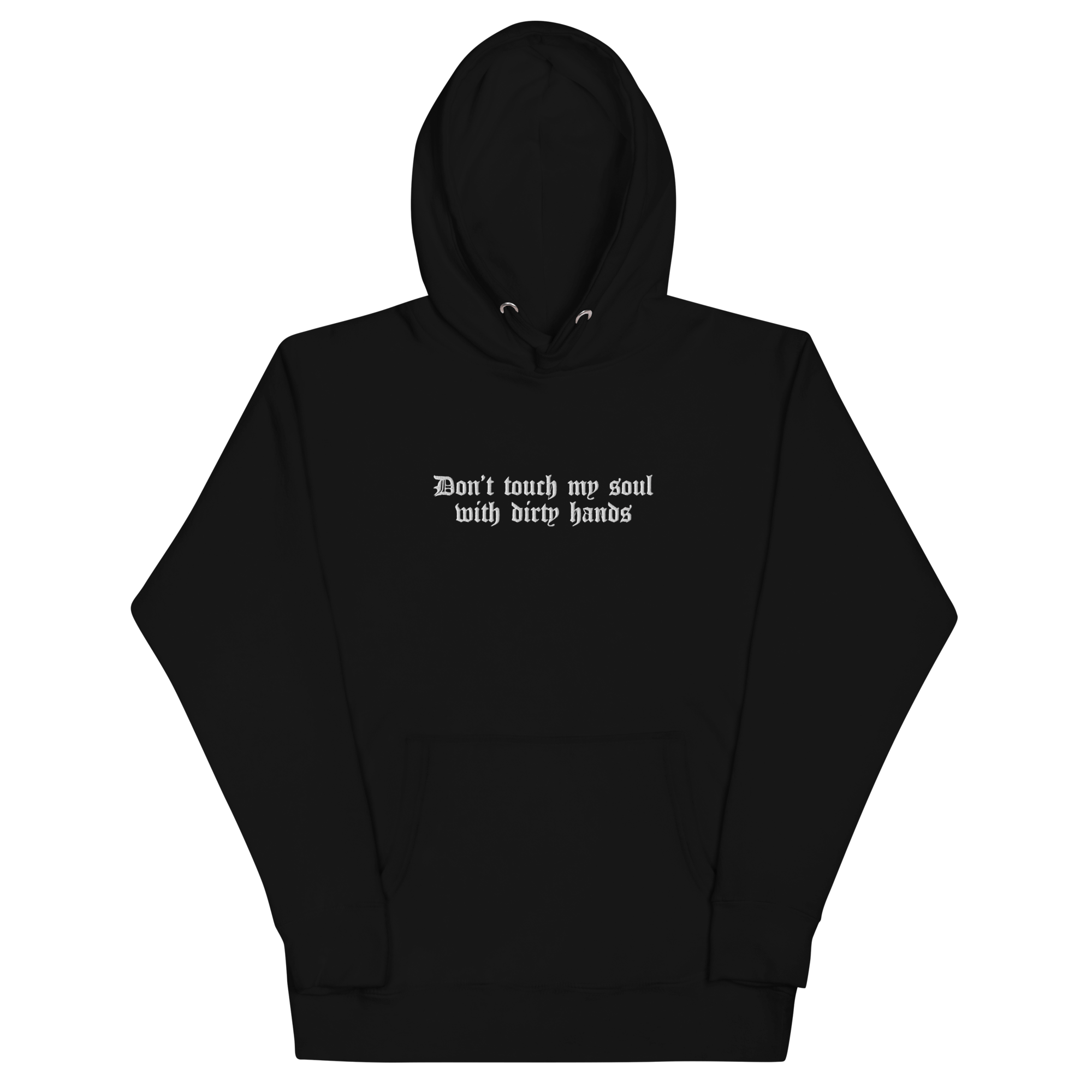 Don't Touch My Soul Embroidered Hoodie Goth Cloth Co.