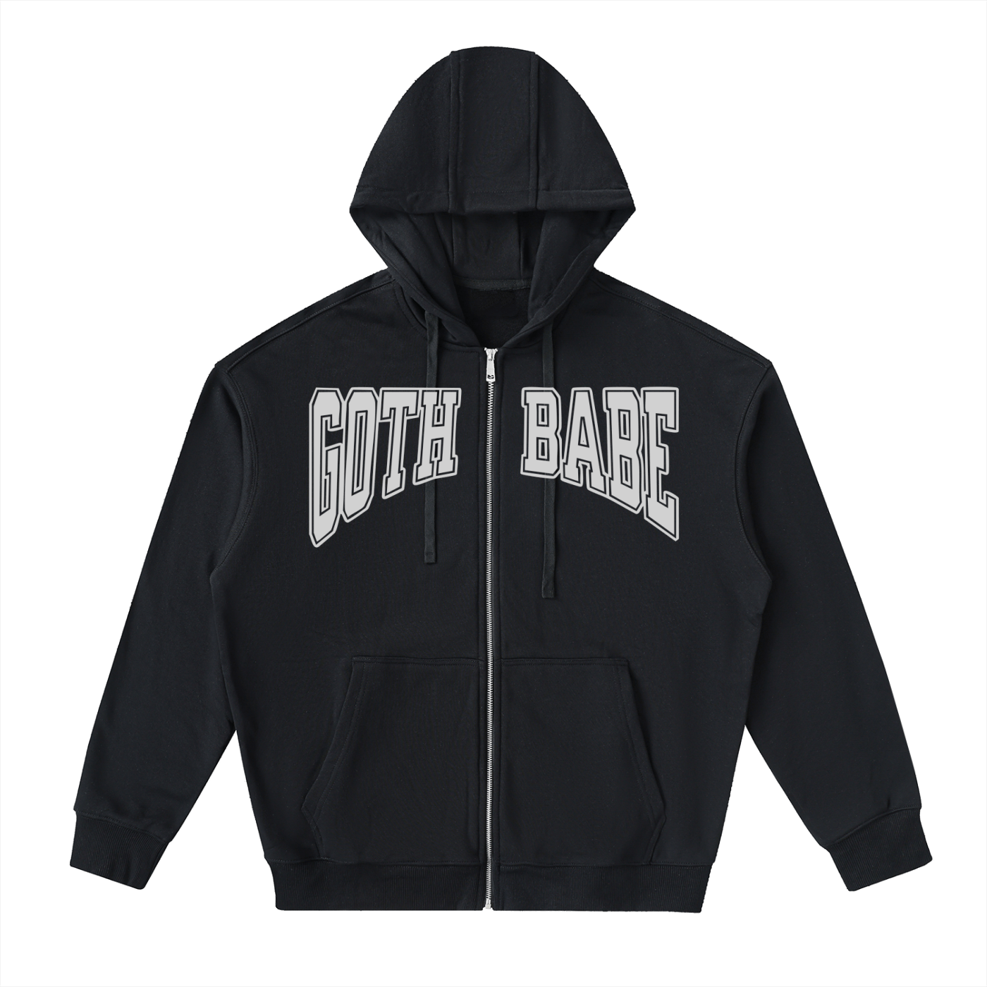 Drop-Shoulder Zip Up Hoodie Goth Cloth Co.
