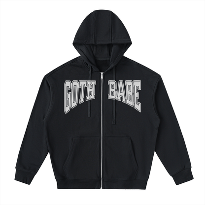 Drop-Shoulder Zip Up Hoodie Goth Cloth Co.