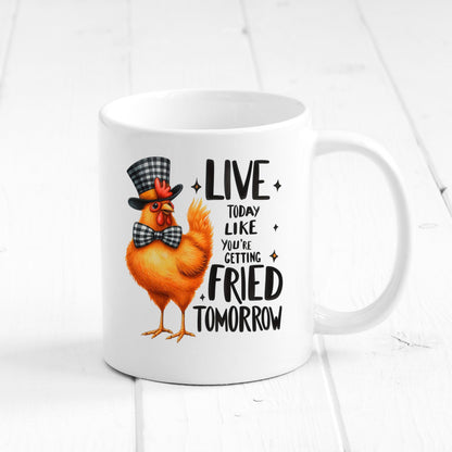 Funny Chicken Mug - Ceramic Coffee Cup With Playful Chicken Design & Humor Joyful Moose