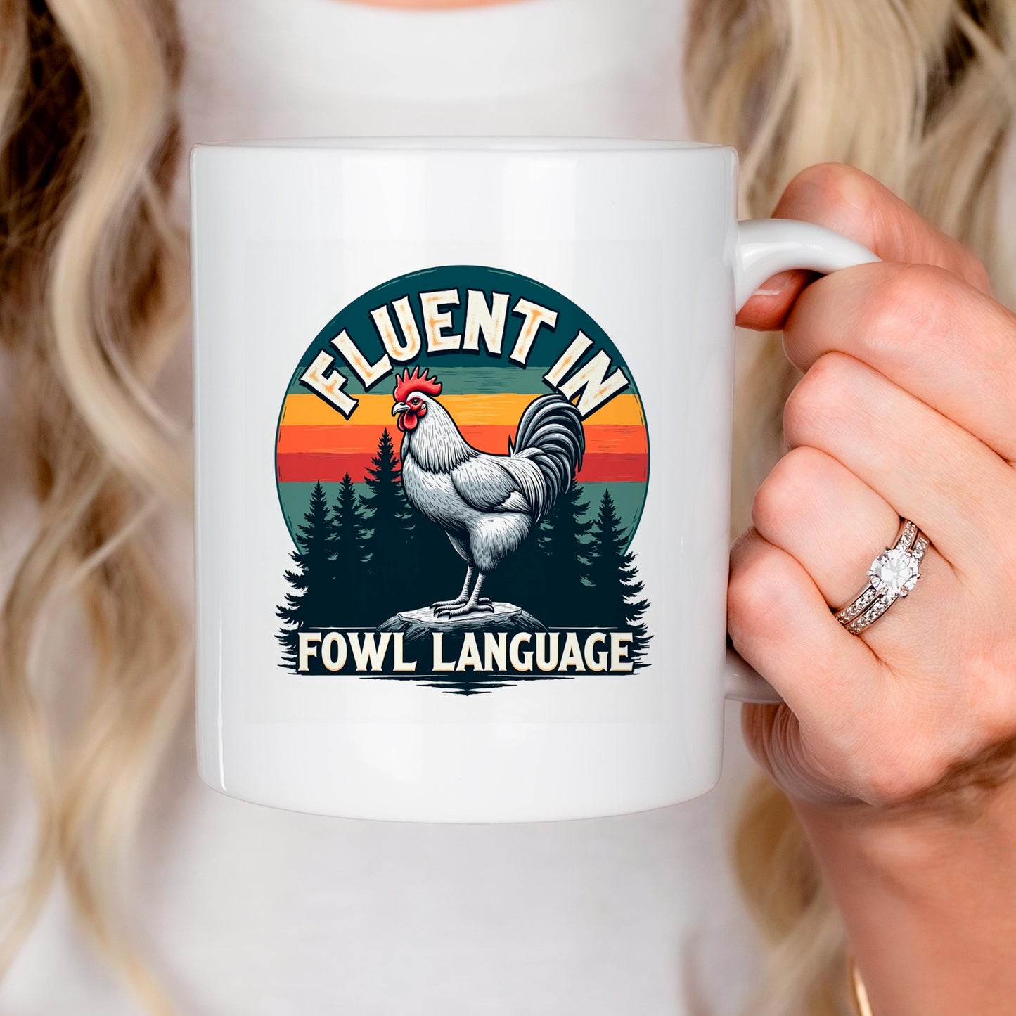 Funny Chicken Coffee Cup - Farm Humor Mug With Rooster Design | Ceramic, Dishwasher Safe Joyful Moose