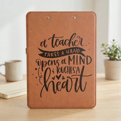 Custom Clipboard for Teacher, Personalized Teacher Gift, leather clip board teacher appreciation gift for Teachers Joyful Moose