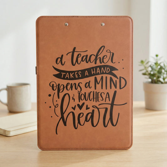 Custom Clipboard for Teacher, Personalized Teacher Gift, leather clip board teacher appreciation gift for Teachers Joyful Moose