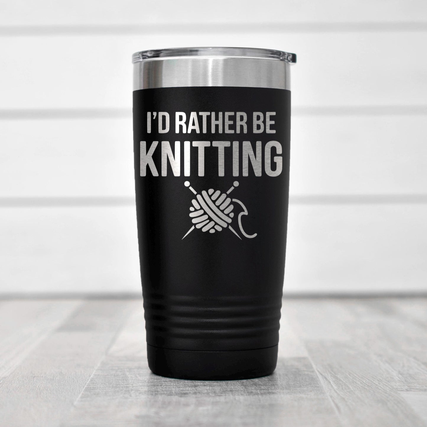 Knitting Tumbler | Stainless Steel Cup With Double Wall Insulation - Yarn Lover Gift Joyful Moose