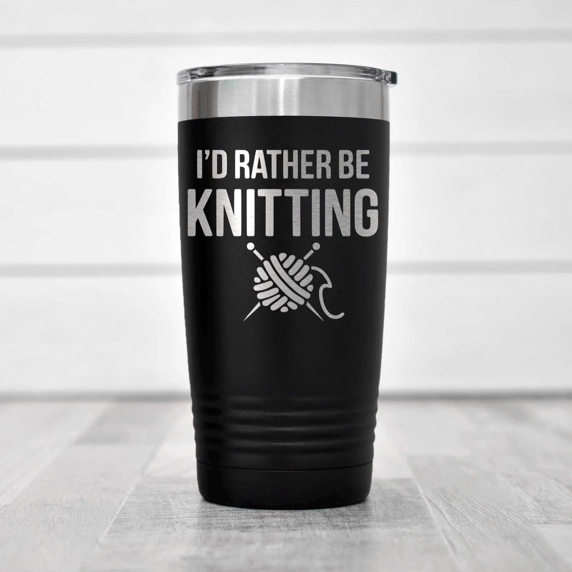 Knitting Tumbler | Stainless Steel Cup With Double Wall Insulation - Yarn Lover Gift Joyful Moose