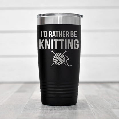 Knitting Tumbler | Stainless Steel Cup With Double Wall Insulation - Yarn Lover Gift Joyful Moose