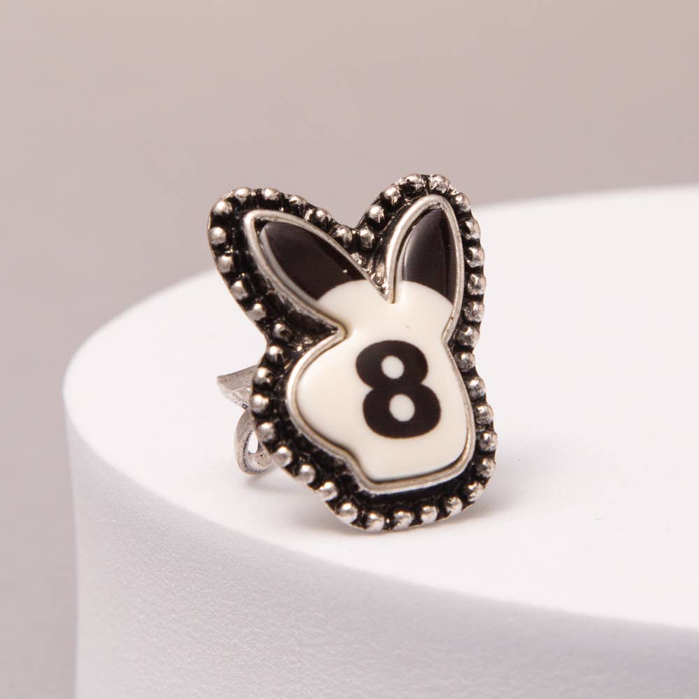 Western Bunny Eight Ball Cuff Ring Wild Cactus Boutique