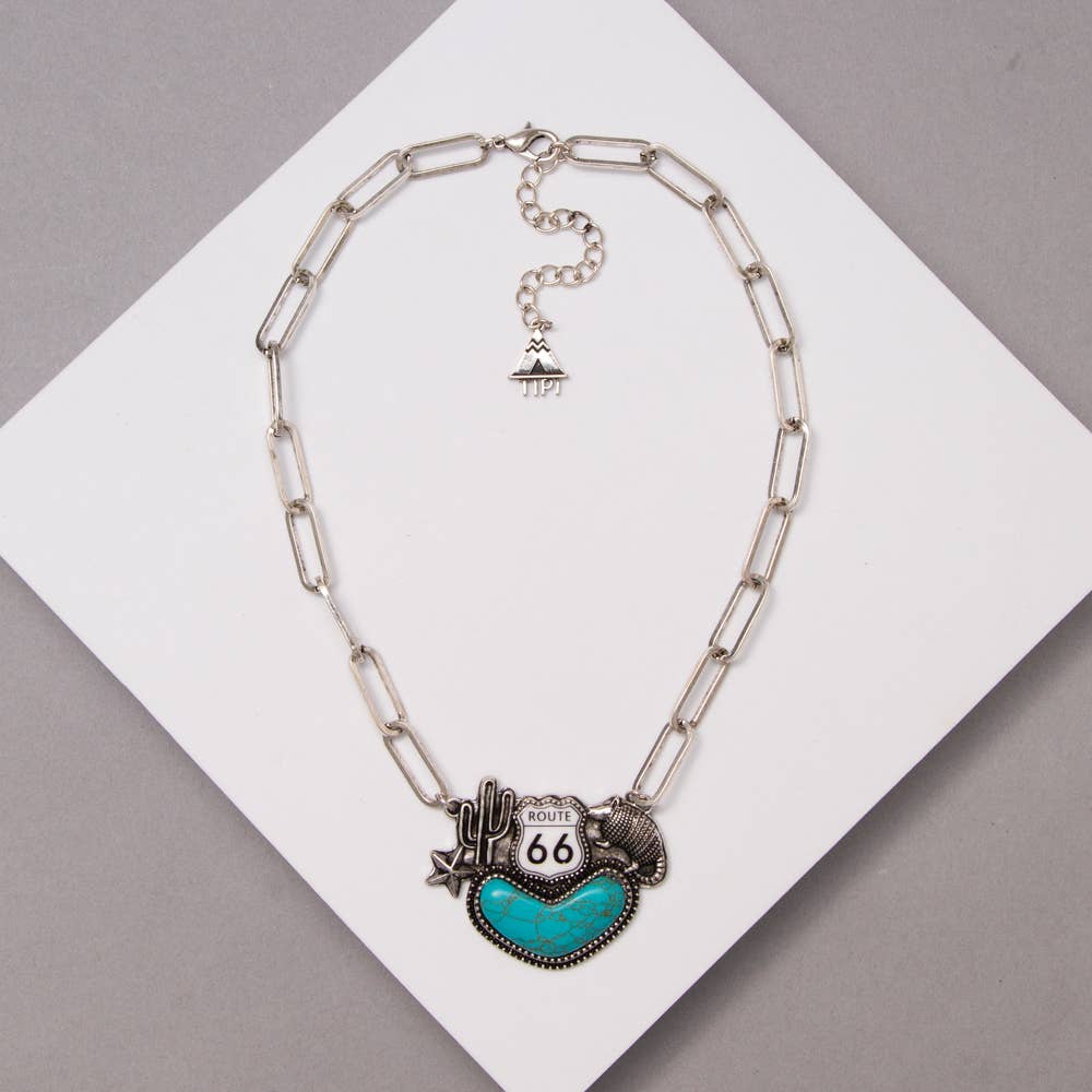 Western Route 66 Necklace Wild Cactus Boutique