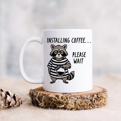 Funny Raccoon Mug - Ceramic Coffee Cup | Coworker Gift, Dishwasher Safe Joyful Moose