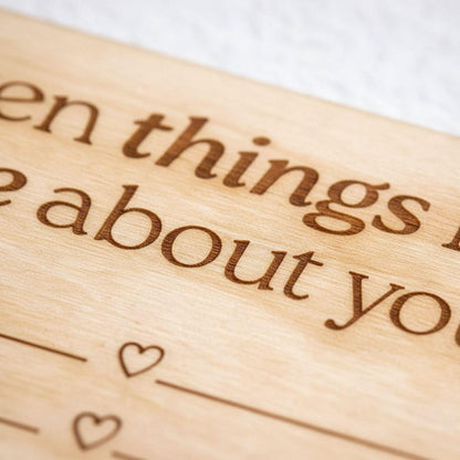 Engraved Wooden Love Note - Laser Engraved Card | Personalized Keepsake Gift Joyful Moose