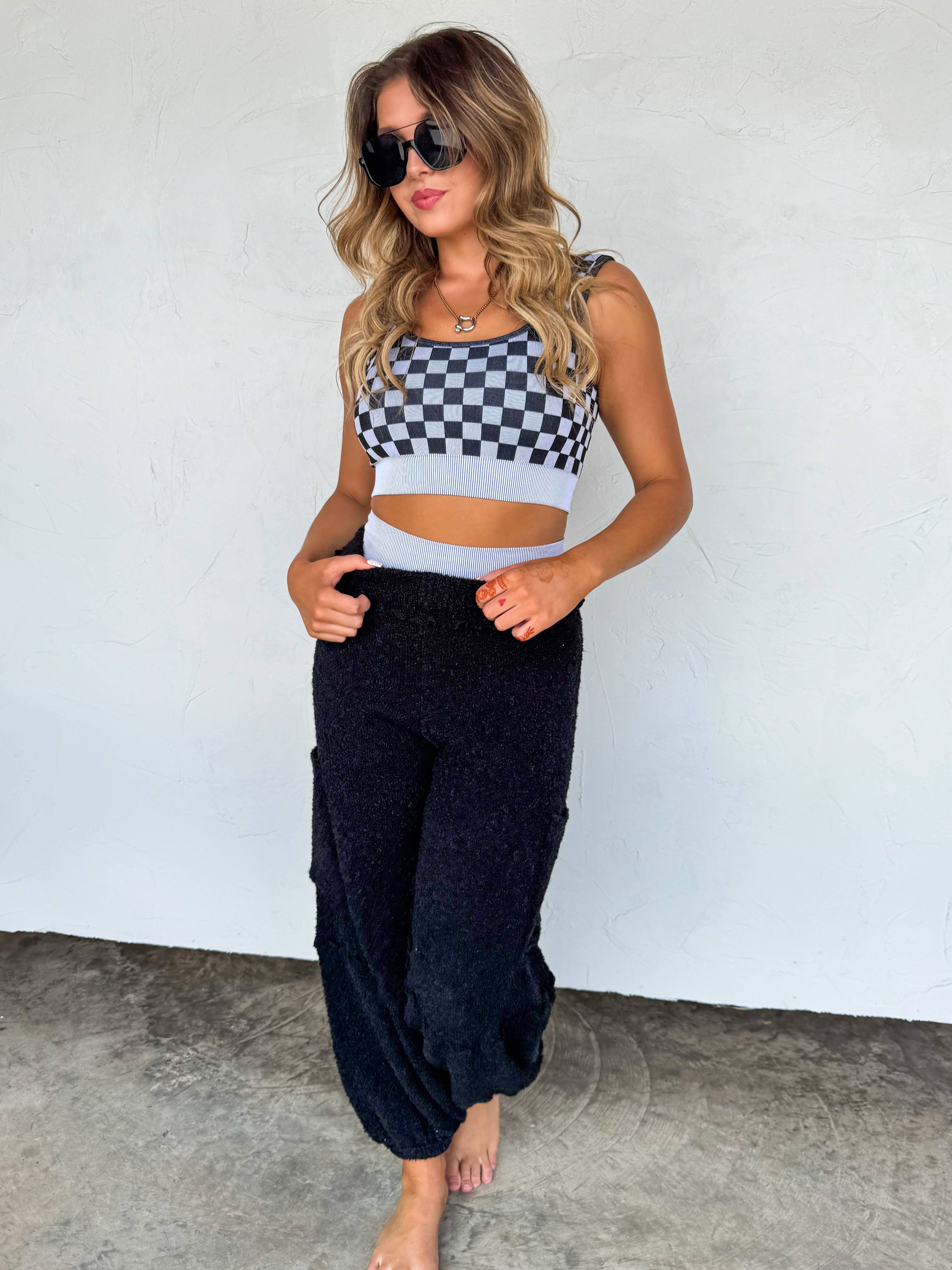 Checkered Gym Set Wild Cactus Boutique
