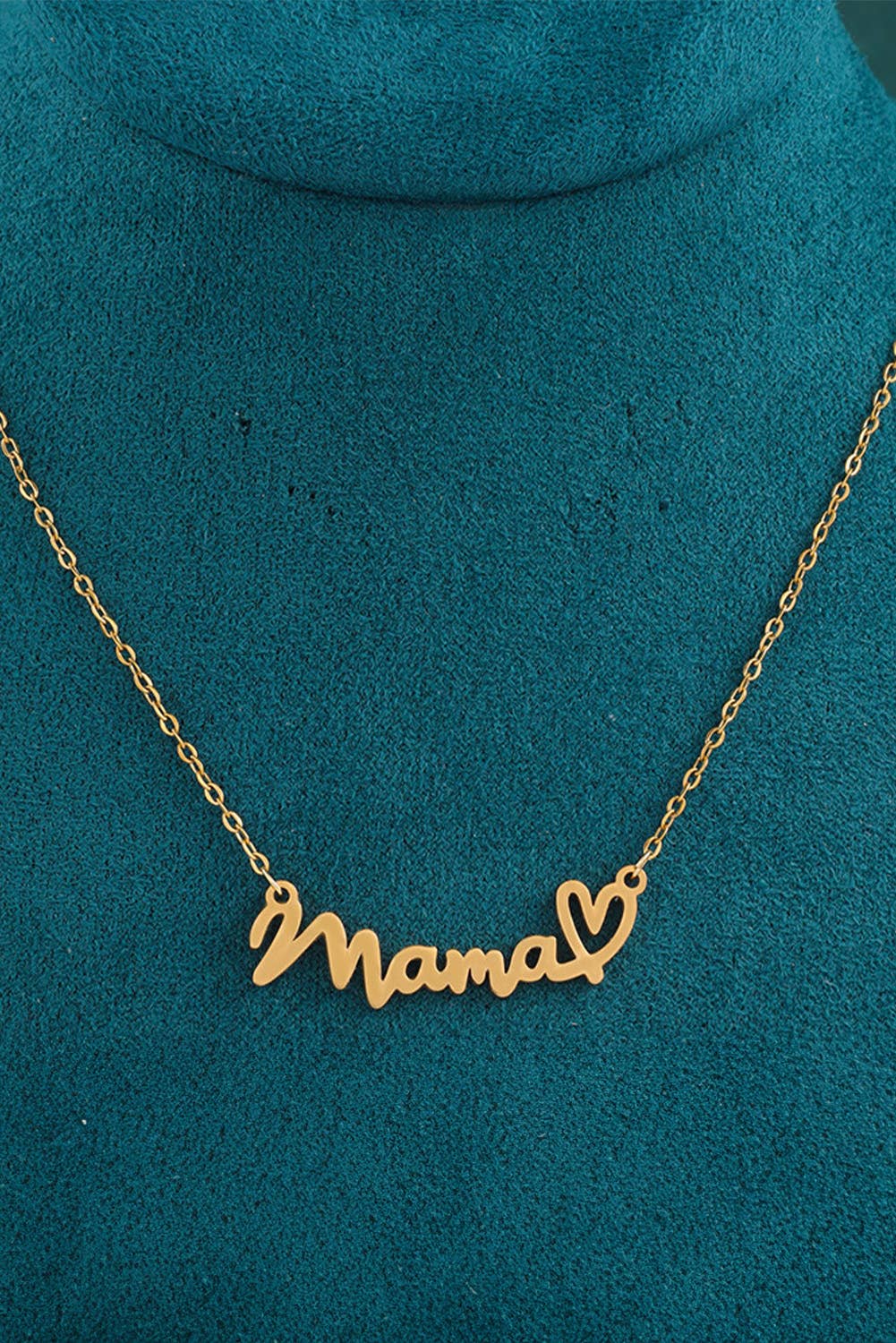 Mama Heart Pendant Chain Necklace Thread & Co. Boutique, LLC