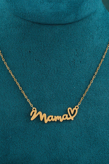 Mama Heart Pendant Chain Necklace Thread & Co. Boutique, LLC