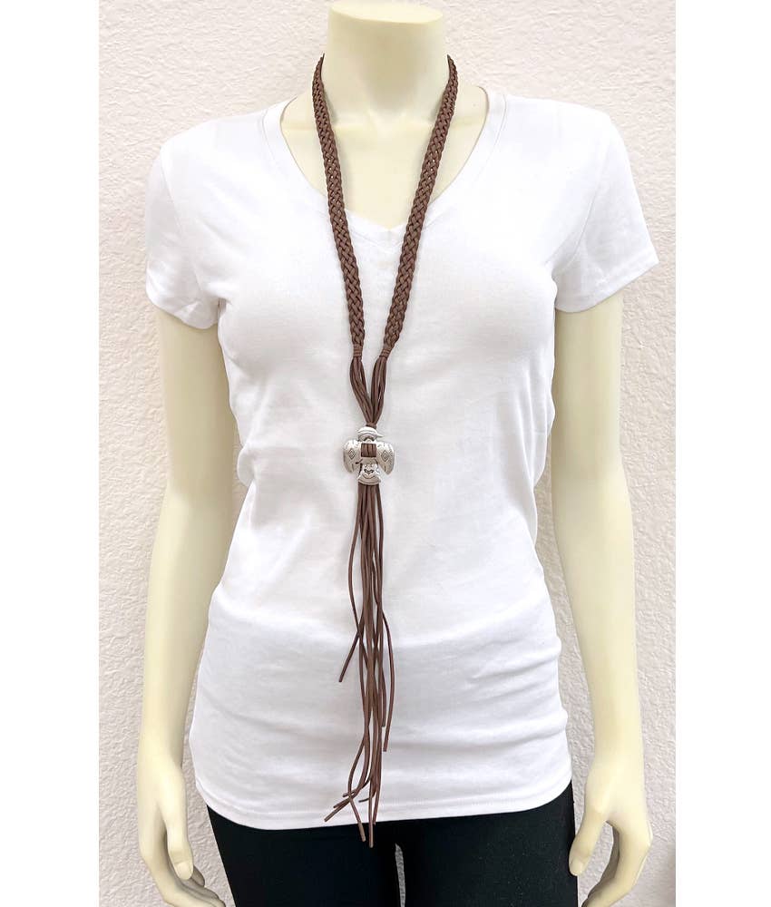 Handmade Thunderbird Suede Necklace Wild Cactus Boutique