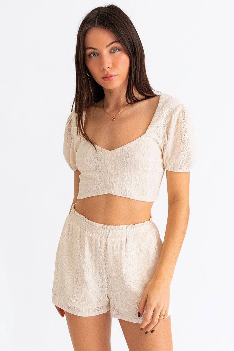 Katy's Smocked Crop Top Wild Cactus Boutique