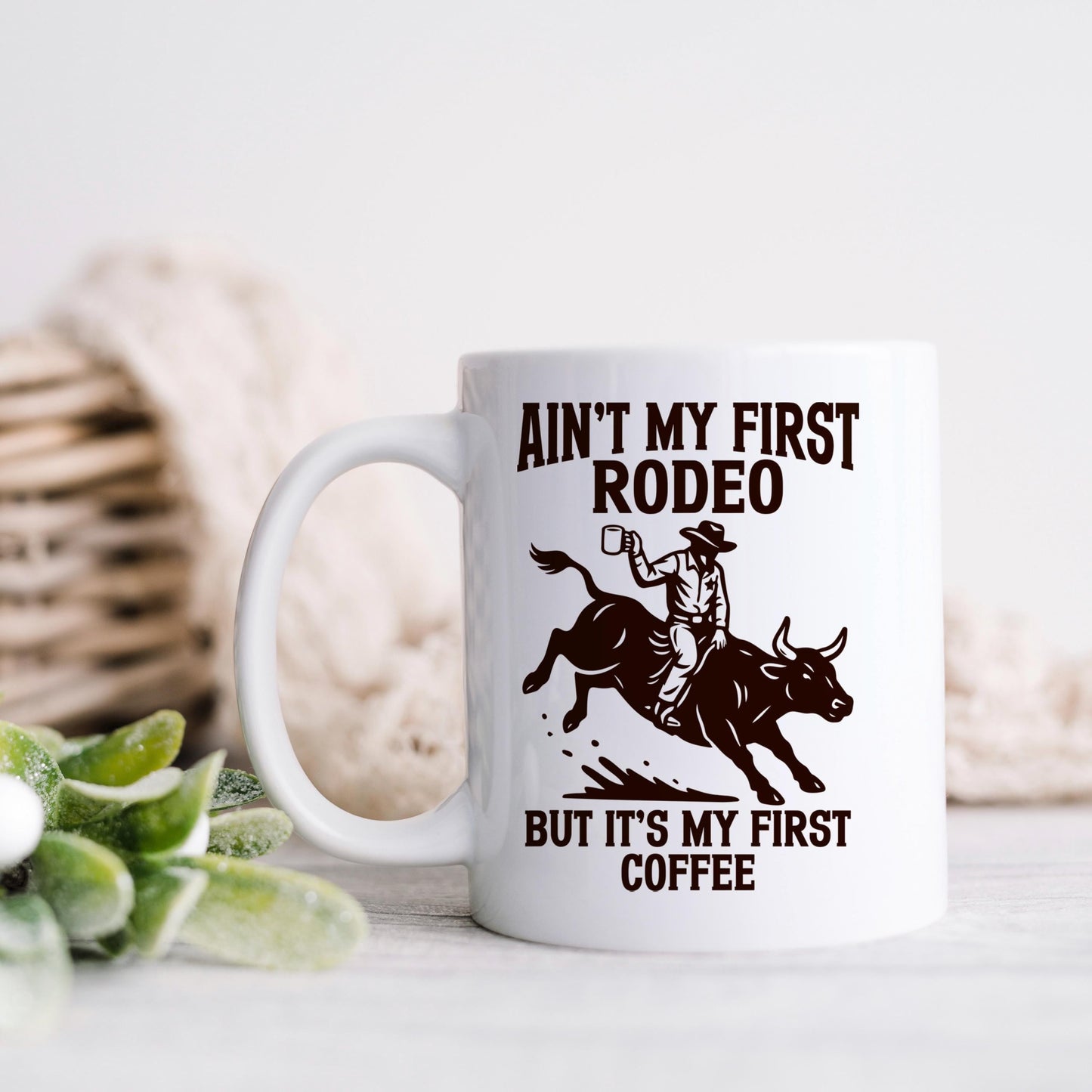 Cowboy Coffee Mug - Funny Western Ceramic Drinkware, Dishwasher Safe Gift Joyful Moose