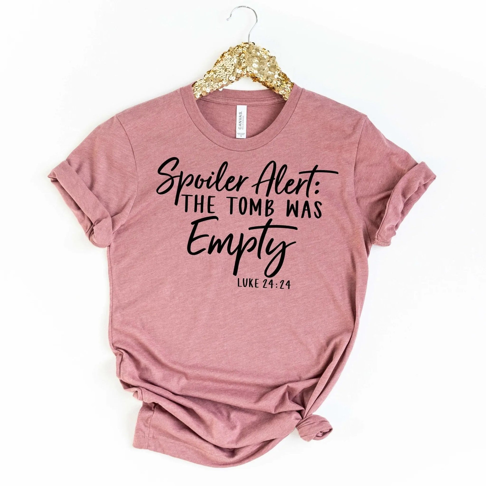 Easter Tshirt Women, Spoiler Alert: The Tomb Was Empty,  easter shirts, christian tshirt,  adult easter tshirt Joyful Moose