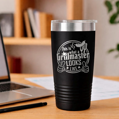 Grillmaster Tumbler - Insulated Stainless Steel Double Wall Tumbler For BBQ Gift Joyful Moose