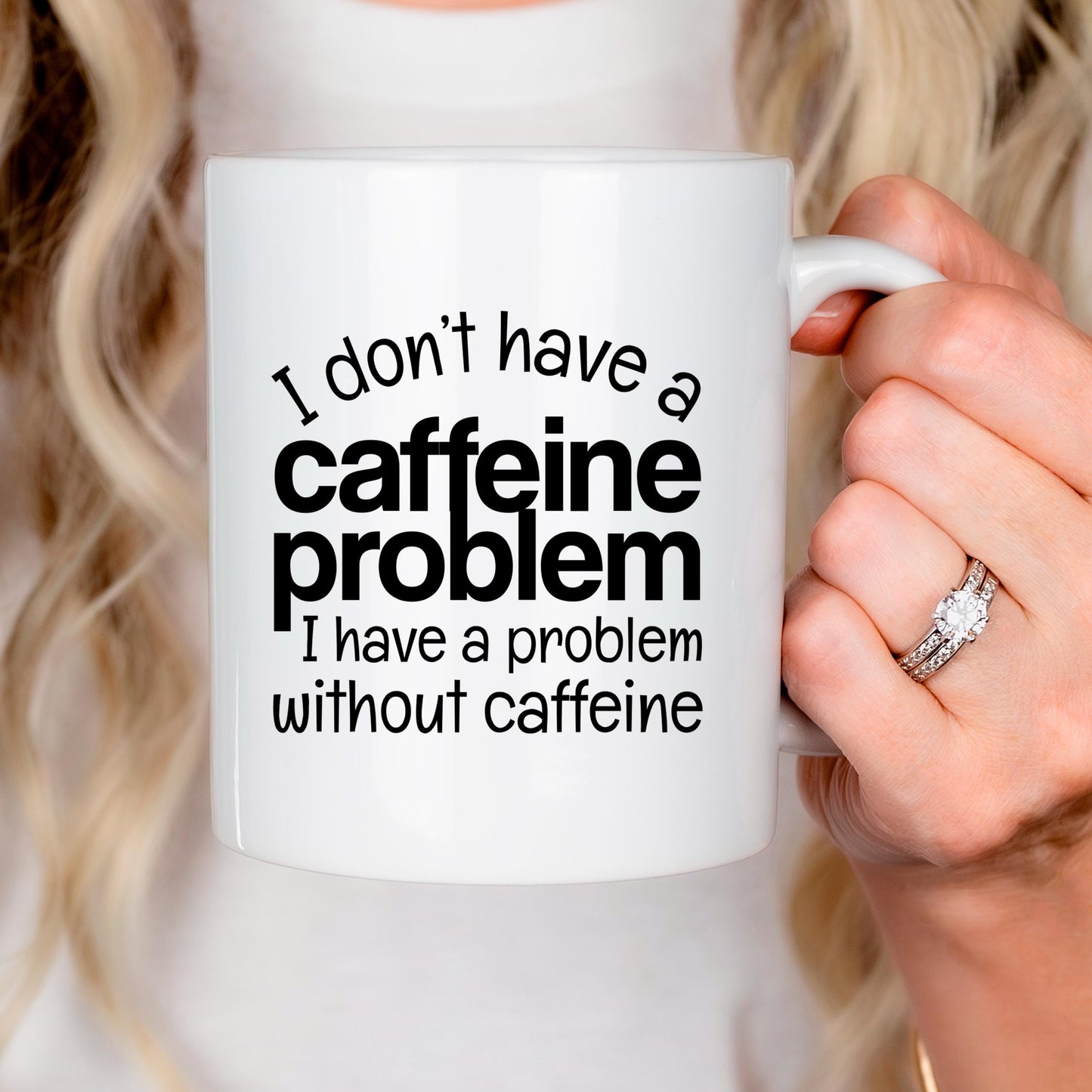 Funny Caffeine Mug - Sarcastic Coffee Cup | Coffee Lover Gift, Dishwasher Safe Joyful Moose