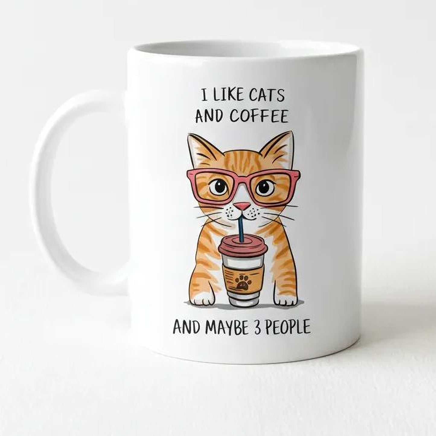 Orange Tabby Cat Mug – Funny Cat Coffee Mug | Ceramic Microwave Safe Cup Joyful Moose