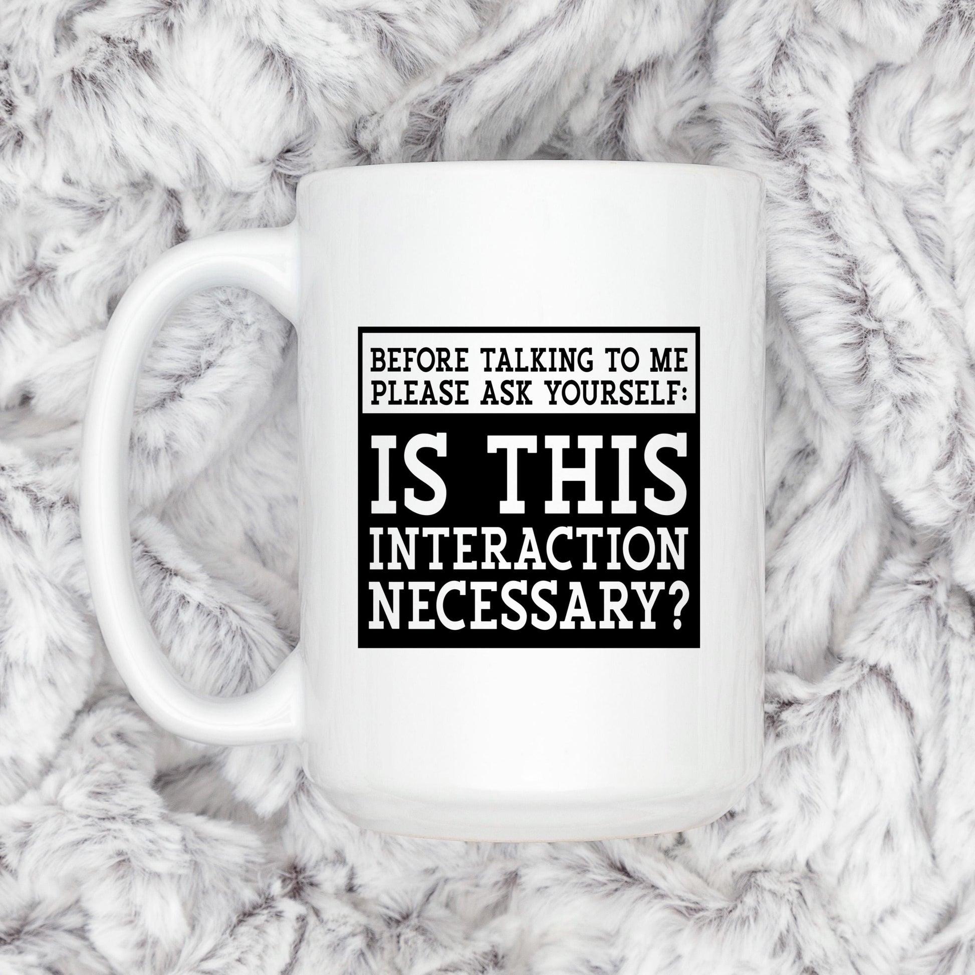 Funny Sarcastic Coffee Mug – Introvert Humor Gift | Office Humor Cup, Dishwasher Safe Joyful Moose