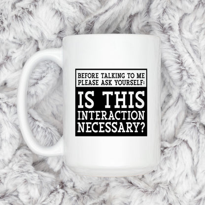 Funny Sarcastic Coffee Mug – Introvert Humor Gift | Office Humor Cup, Dishwasher Safe Joyful Moose