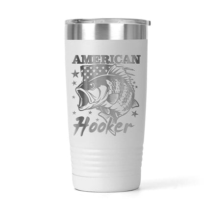 Funny Fishing Tumbler | Insulated Stainless Steel Coffee Mug With Spill Resistant Lid Joyful Moose