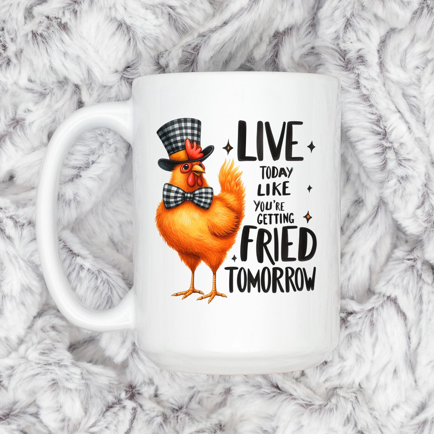 Funny Chicken Mug - Ceramic Coffee Cup With Playful Chicken Design & Humor Joyful Moose