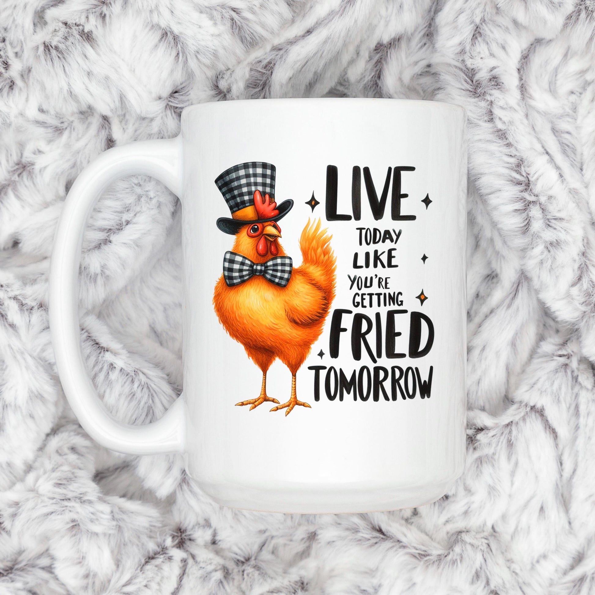 Funny Chicken Mug - Ceramic Coffee Cup With Playful Chicken Design & Humor Joyful Moose