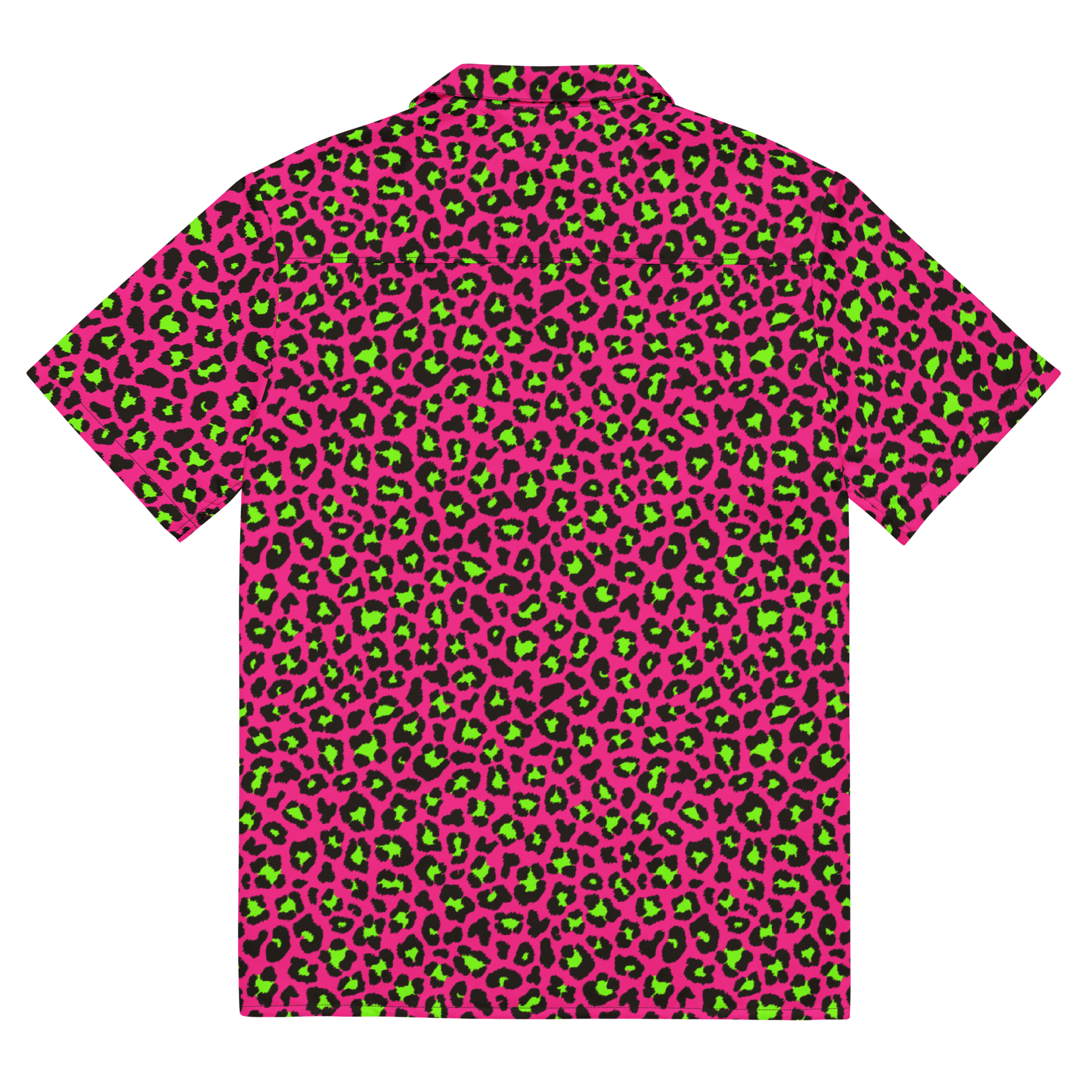 Electric Leopard Print Button-Up Shirt Goth Cloth Co.