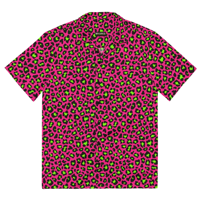 Electric Leopard Print Button-Up Shirt Goth Cloth Co.