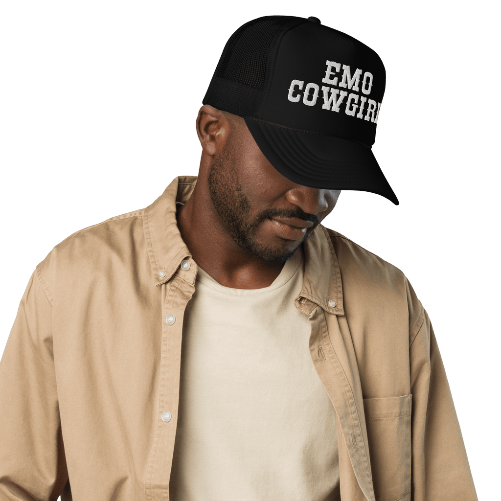 Emo Cowgirl Embroidered Foam Trucker Hat Goth Cloth Co.