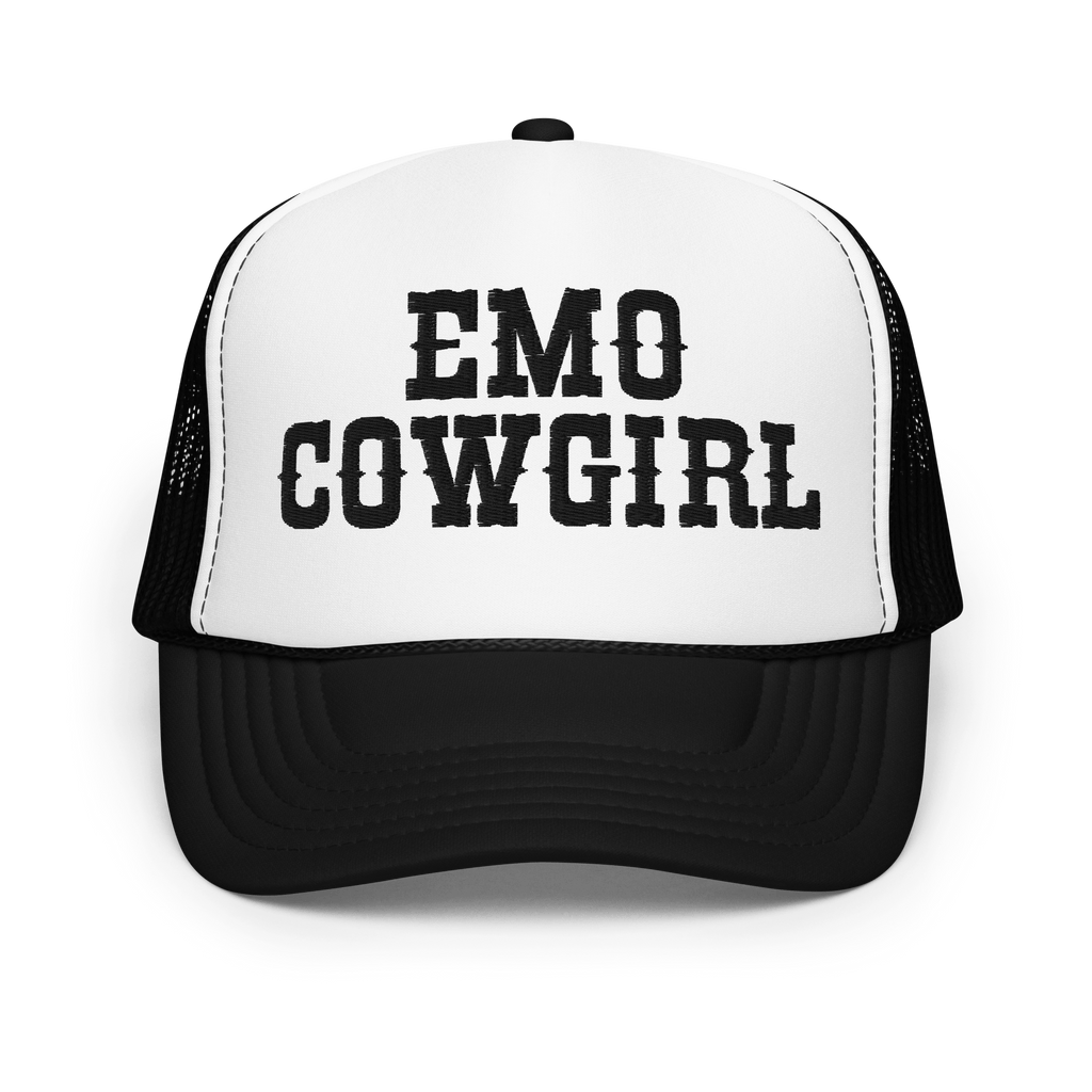 Emo Cowgirl Embroidered Foam Trucker Hat Goth Cloth Co.