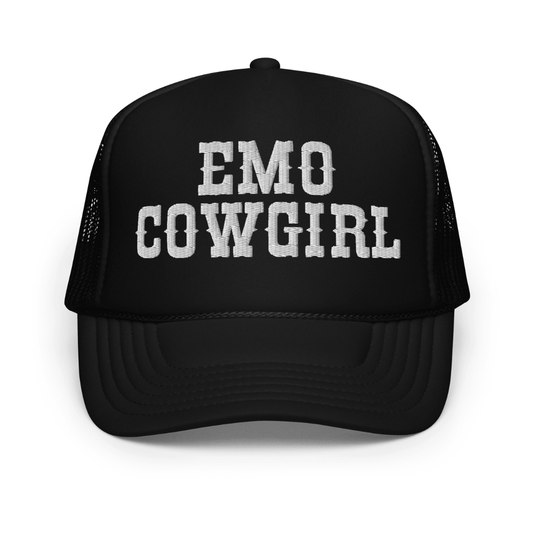Emo Cowgirl Embroidered Foam Trucker Hat Goth Cloth Co.