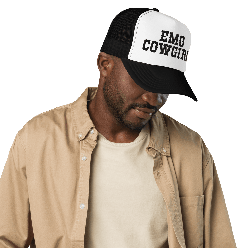 Emo Cowgirl Embroidered Foam Trucker Hat Goth Cloth Co.