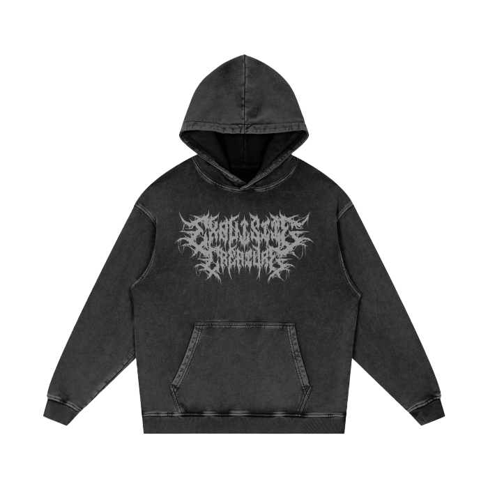 Exquisite Creature Acid Wash Oversize Hoodie Goth Cloth Co.