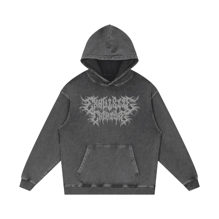 Exquisite Creature Acid Wash Oversize Hoodie Goth Cloth Co.